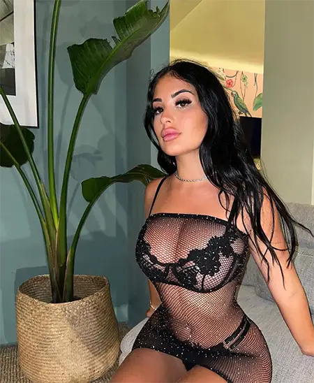 Carole in her lingerie